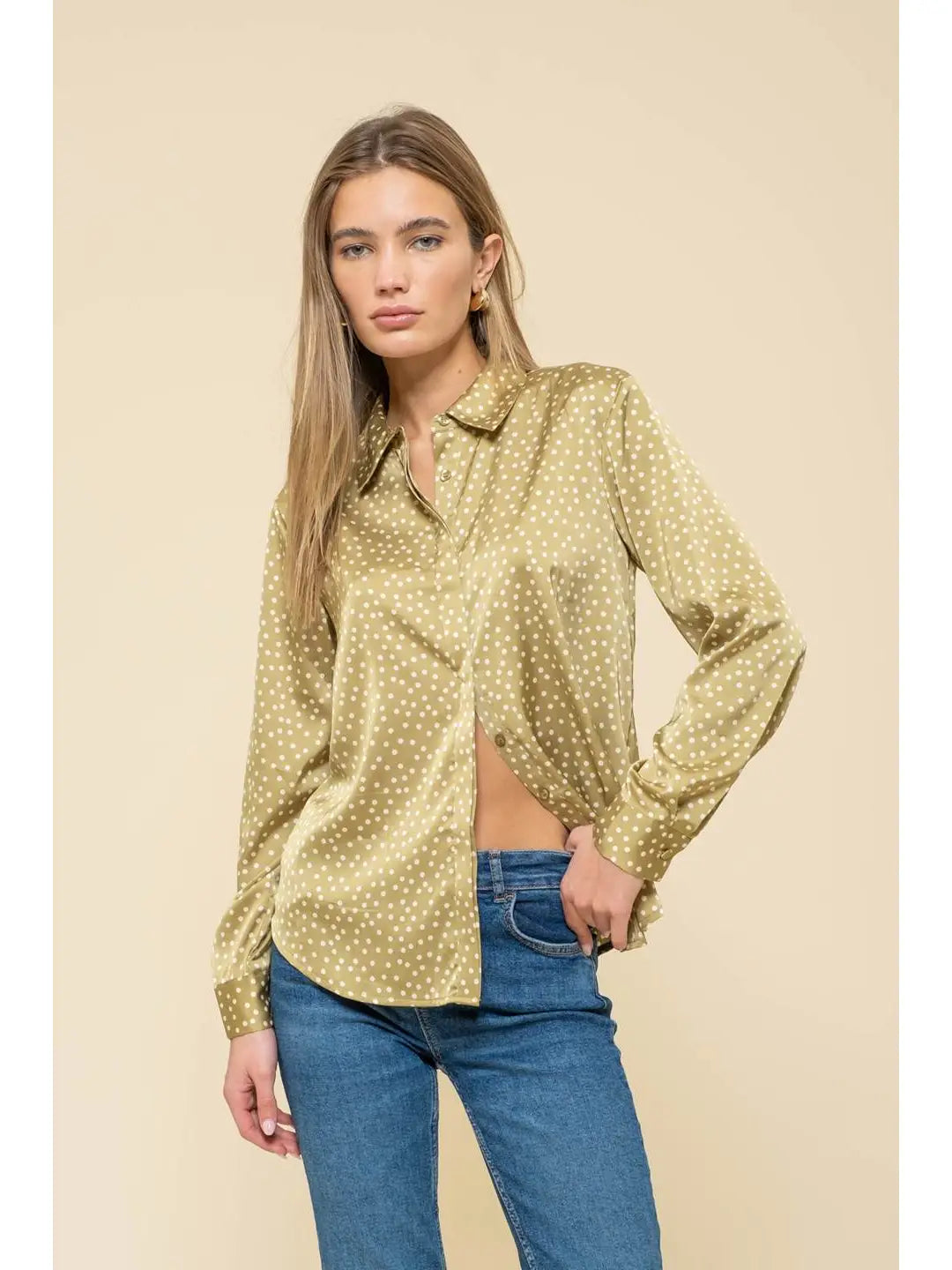 Polka Dot Button Down Shirt