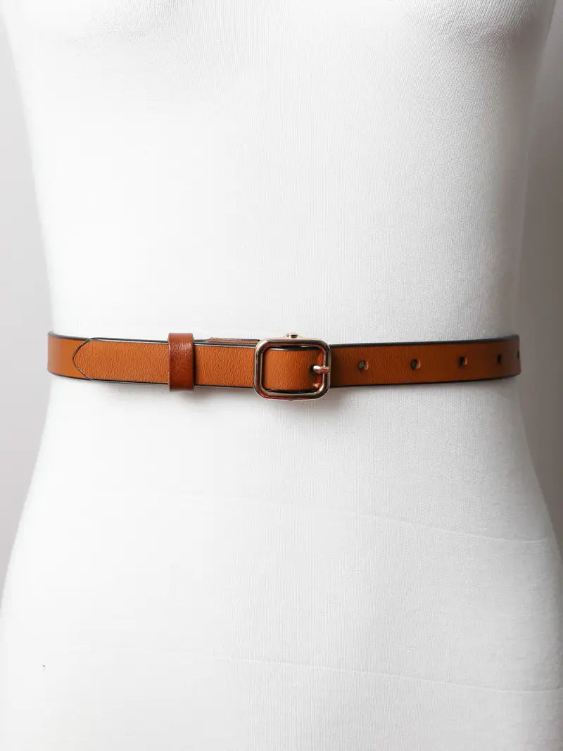 Classic Skinny Leather Belt