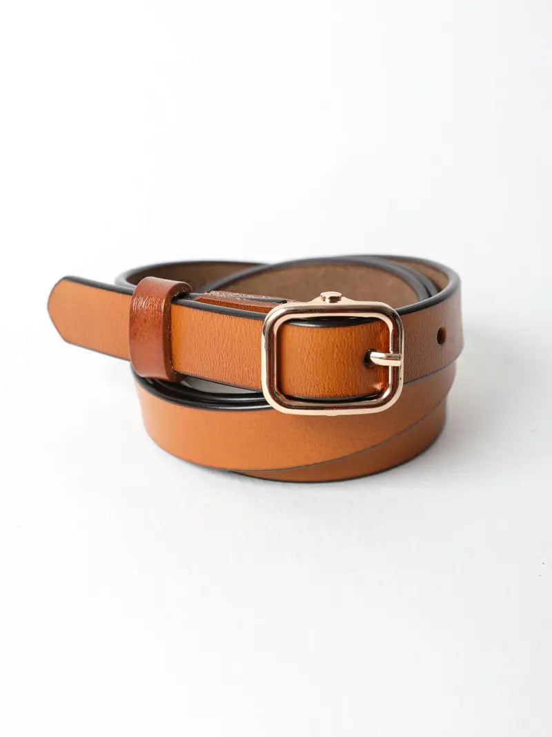 Classic Skinny Leather Belt