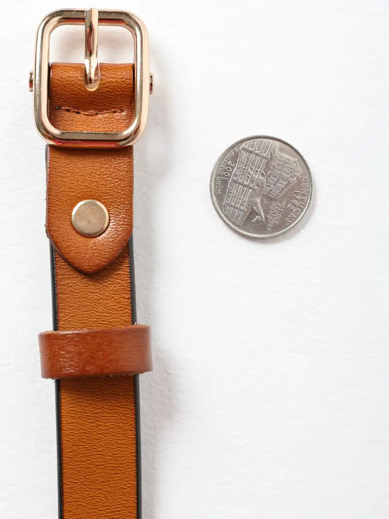 Classic Skinny Leather Belt