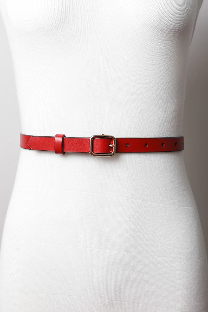 Classic Skinny Leather Belt